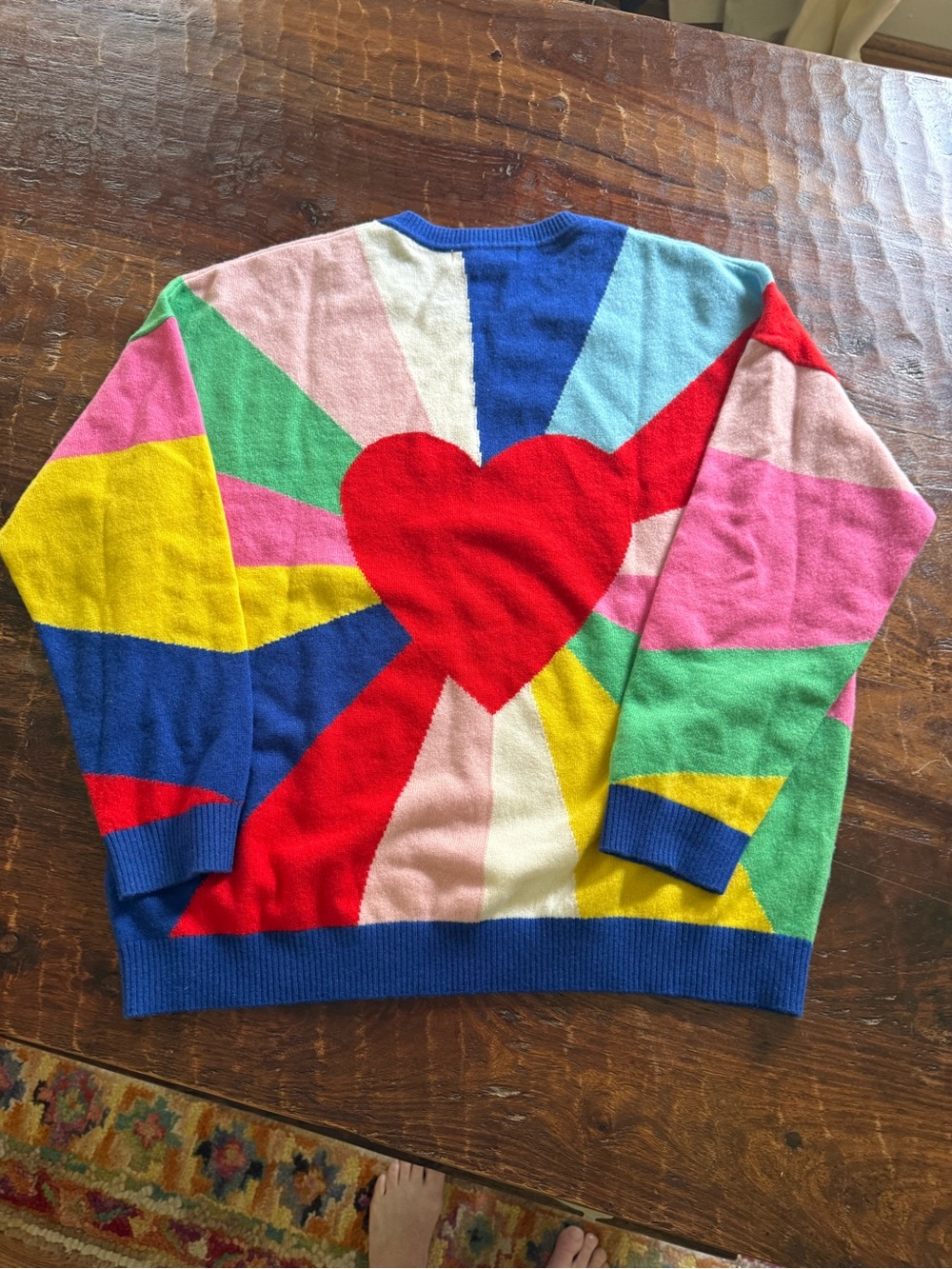 BODEN Lydia Cashmere Crewneck Sweater Jumper Heart L - Picture 6 of 8
